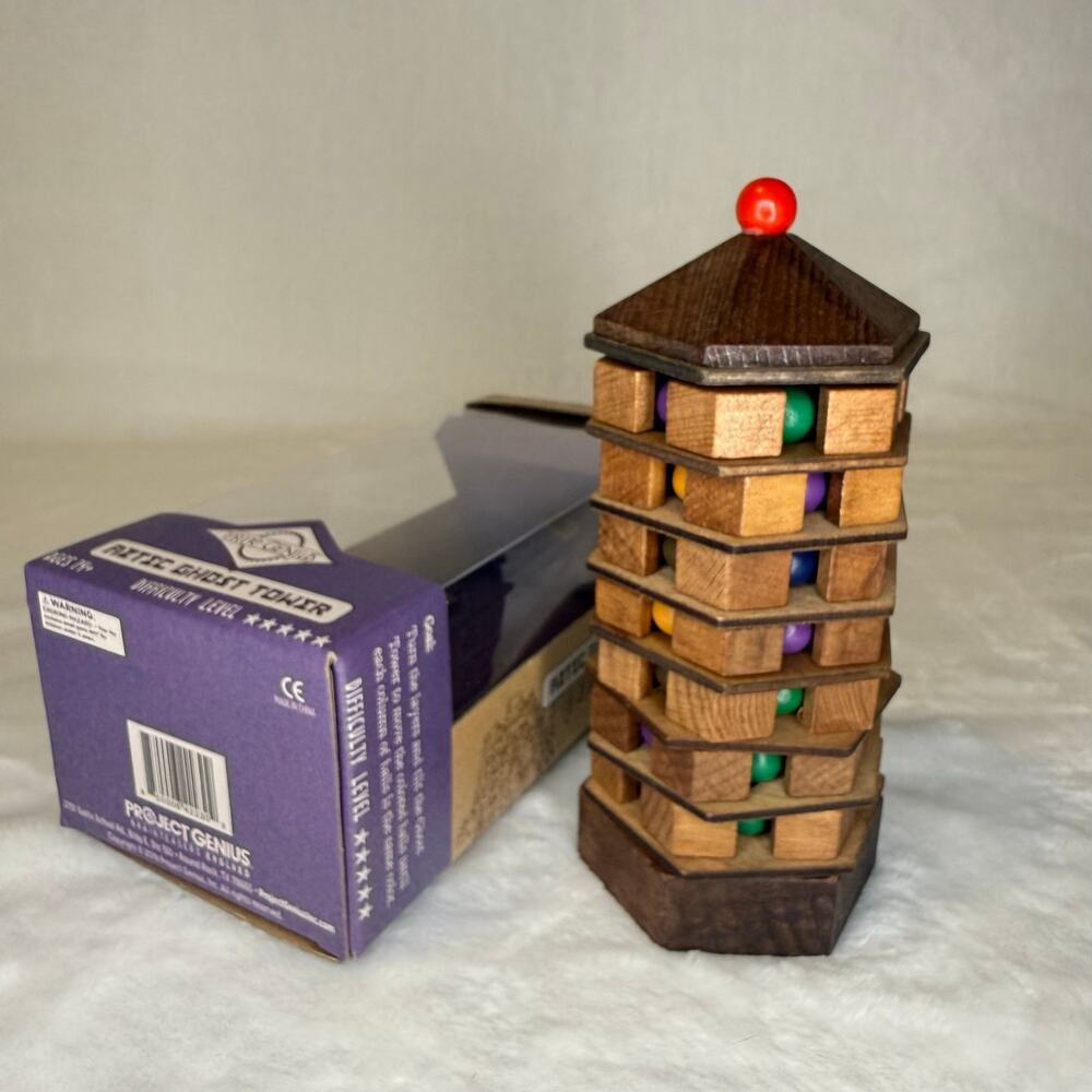 True Genius Aztec Ghost Tower Brainteaser Game Ages 14+ Difficulty Level 5